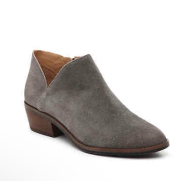 Lucky Brand Frankela Ankle Boot Suede Leather Bootie Greywolf Women’s 6 - Picture 1 of 16